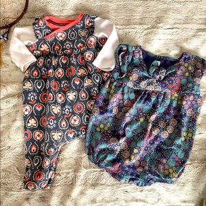 Two Tea Collection outfits 0-3 and 6-9 months